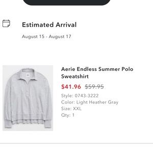 Aerie endless summer polo sweatshirt